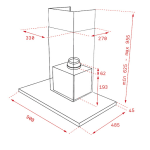 Teka 德格 DLH986T 90厘米 1200m³/h 煙囪式抽油煙機 (3+1風速控制)